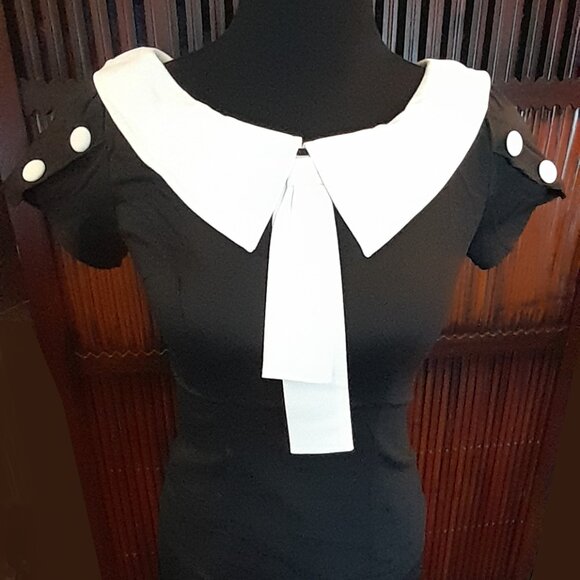 NEW - Banned Retro brand vintage style top, Black & White, XSmall - Picture 2 of 4